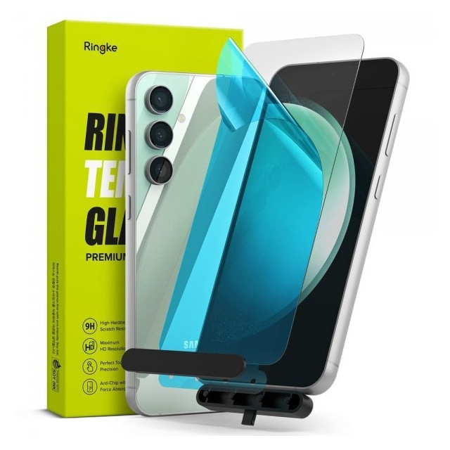 Ringke Samsung Galaxy S23 FE Skærmbeskytter Tempered Glass Installation Jig 2-pak