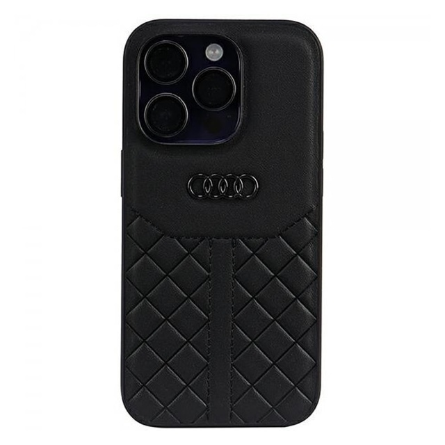 Audi iPhone 14 Pro Cover Genuine Leather Case Sort