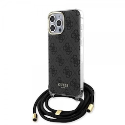 Guess iPhone 15 Pro Max Cover Crossbody Cord Sort