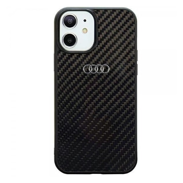 Audi iPhone 11 Cover Carbon Fiber Sort