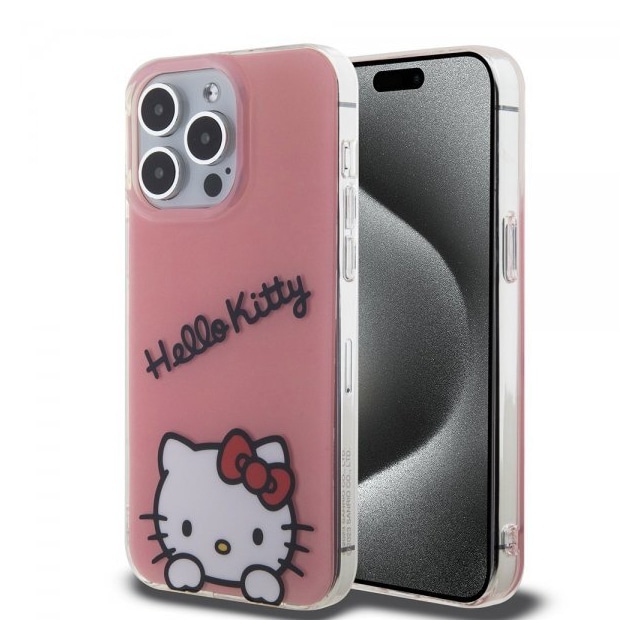 Hello Kitty iPhone 15 Pro Max Cover Daydreaming Crossbody Lyserød