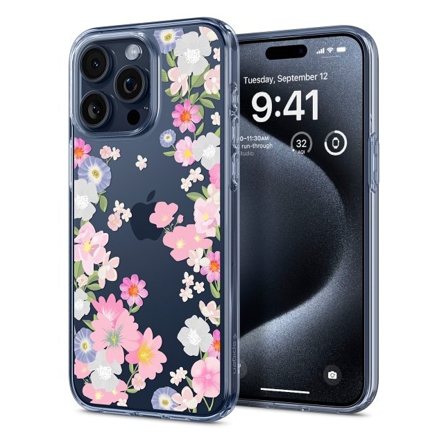Spigen iPhone 15 Pro Cover Liquid Crystal Blossom