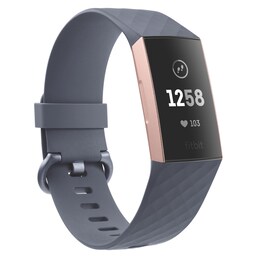 Fitbit Charge 3 aktivitetsur (blågrå/rosaguld aluminum)