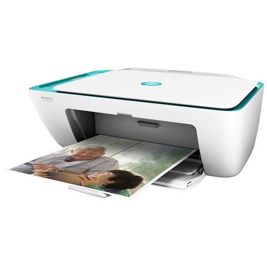 HP DeskJet 2632 AIO color inkjet printer (white/teal) | Elgiganten