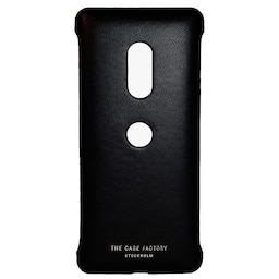 Case Factory Sony XZ3 lædercover (sort)