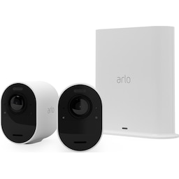 Arlo Ultra 2 4K trådløst sikkerhedskamera (2-pak, hvid)