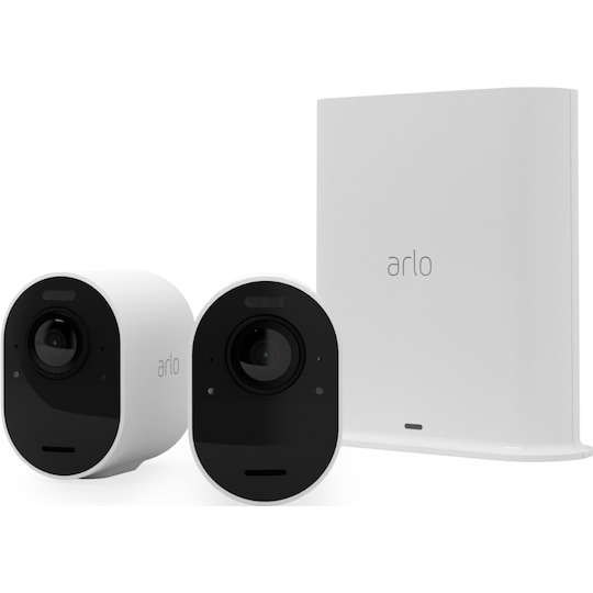 Arlo Ultra 2 4K trådløst sikkerhedskamera (2-pak, hvid)