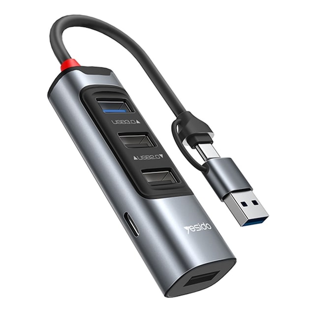 USB + USB-C Hub Adapter Converter USB 3.0 + 3xUSB 2.0 + PD 100W