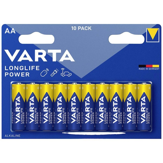 Varta LONGLIFE Power AA Bli 10 AA-batteri Alkali-mangan