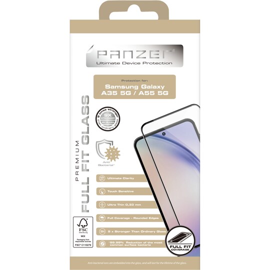 Panzer Full-Fit Samsung Galaxy A55/35 skærmbeskyttelse