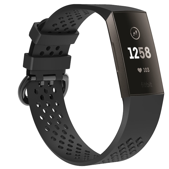 Fitbit Charge 3/4 armbånd (S) Sort
