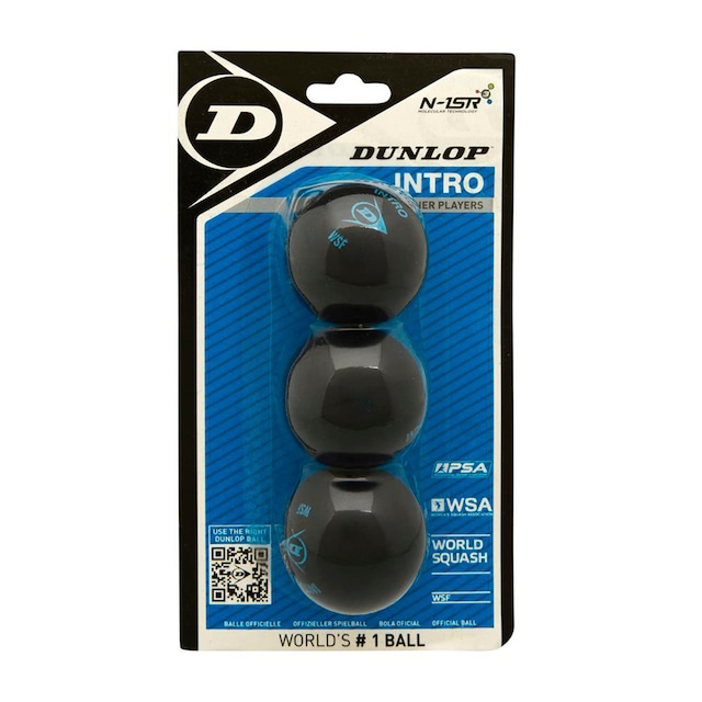 Dunlop INTRO Squashbold 3-pak