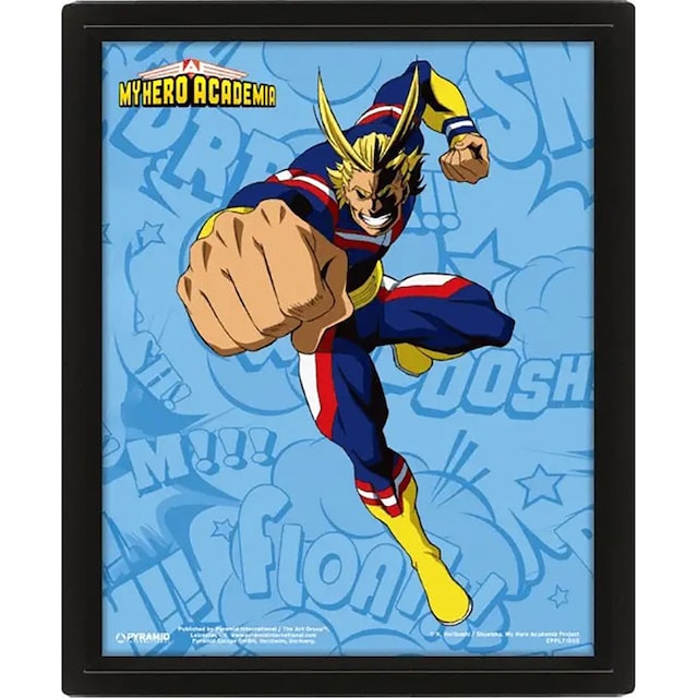 Pan Vision My Hero Academia 3D-plakat (Allmight)