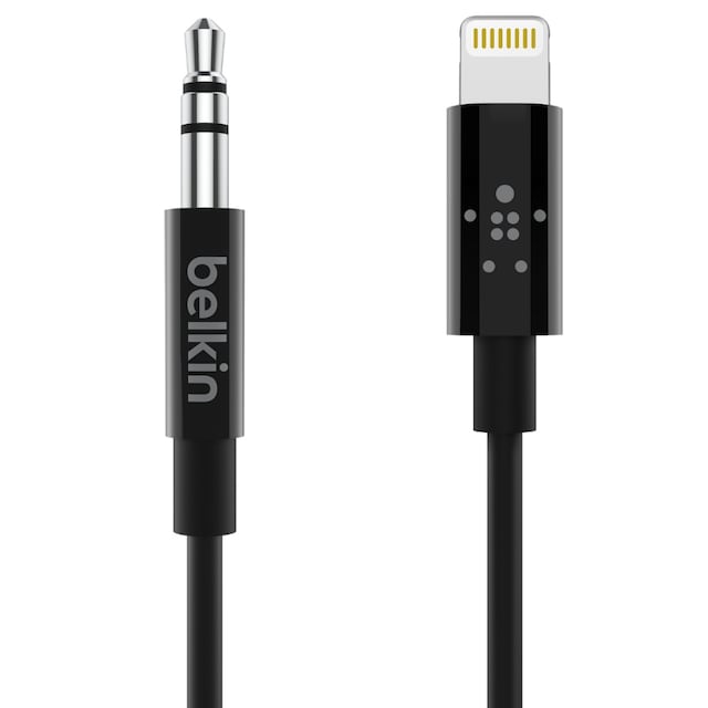 Belkin Lightning-til-3,5 mm connector 90 cm (sort)