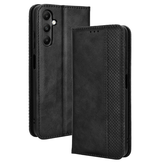 Wallet Stand Flip-telefonetui til Samsung Galaxy A05s - Sort