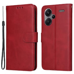 SKALO Xiaomi Redmi Note 13 Pro+ PU-læder Pungetui - Rød