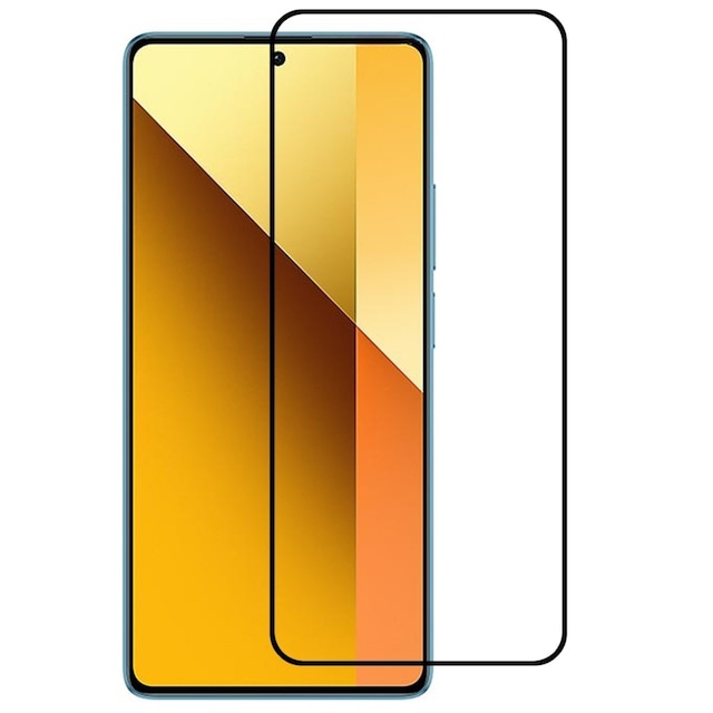 SKALO Xiaomi Redmi Note 13 5G FULL-FIT Hærdet Glas Skærmbeskyttelse - Sort