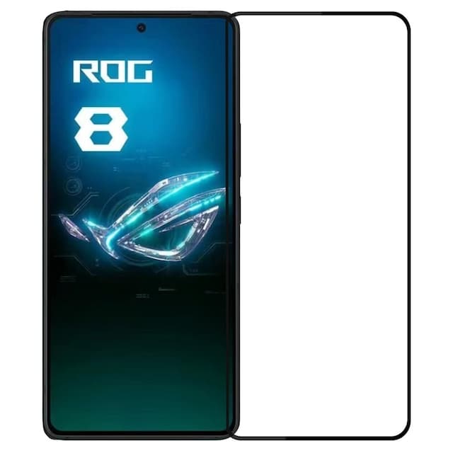 SKALO Asus ROG Phone 8 Pro 5G FULL-FIT Hærdet Glas Skærmbeskyttelse - Sort
