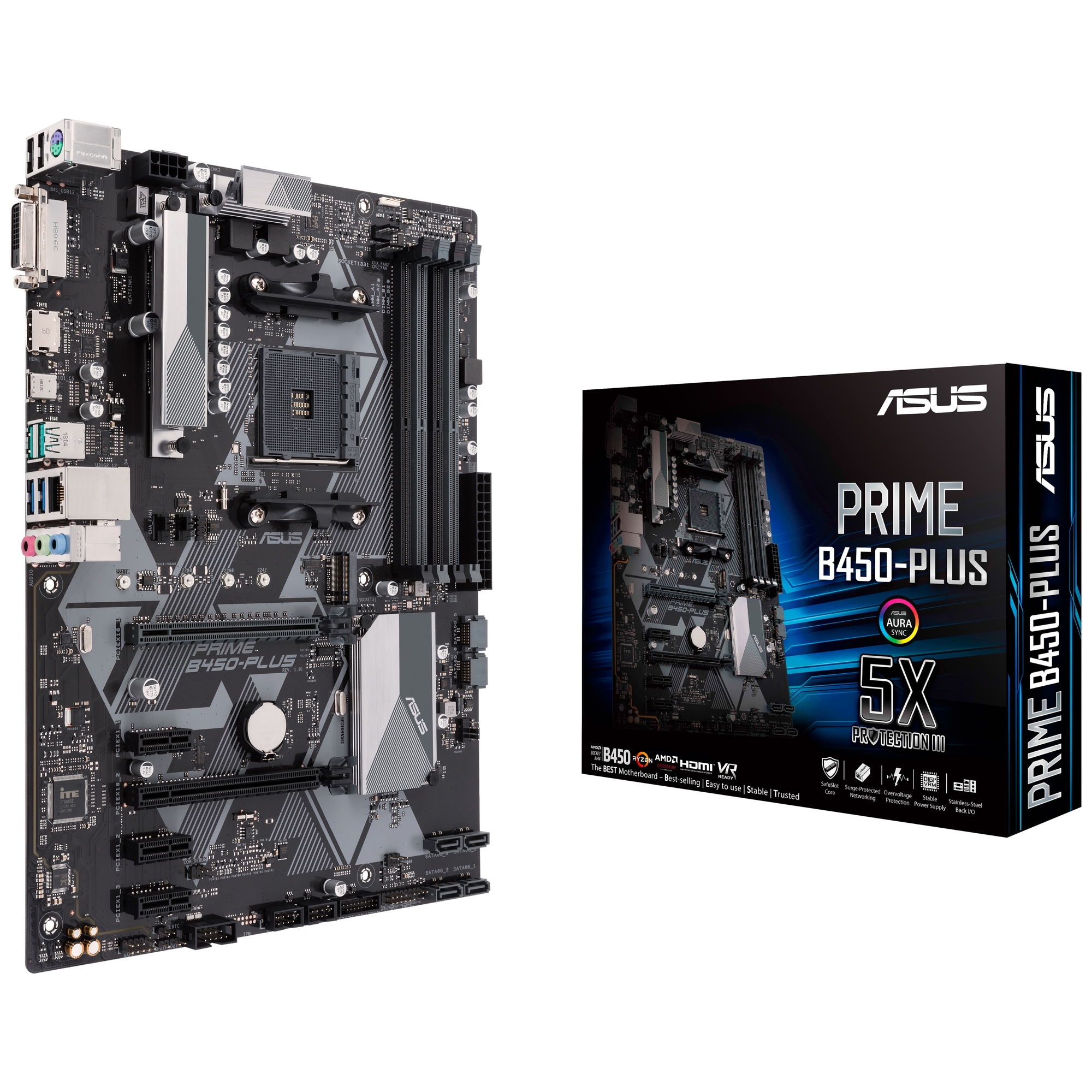 Asus Prime B450-Plus motherboard | Elgiganten