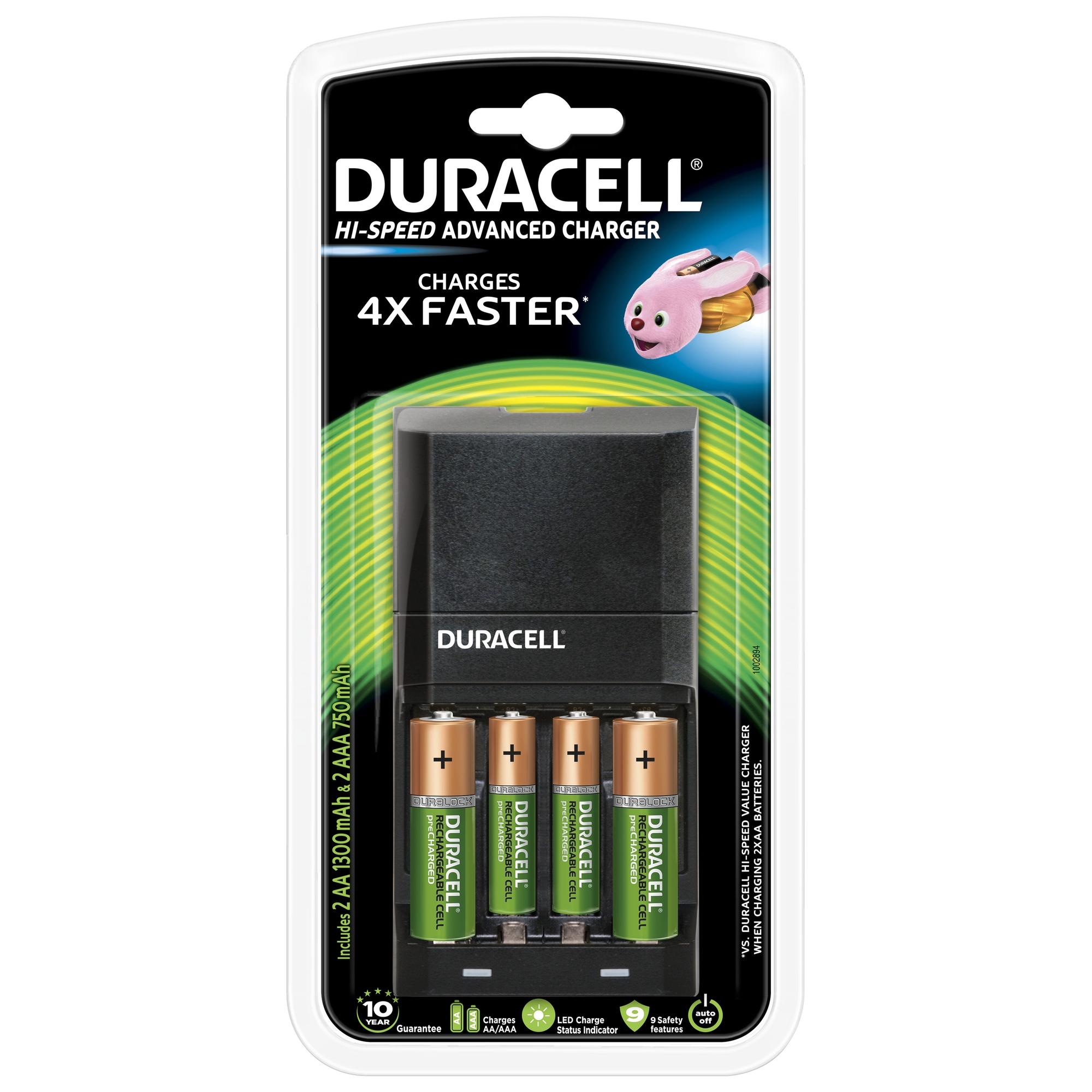 Duracell AA/AAA oplader + 4 x genopladelige batterier | Elgiganten