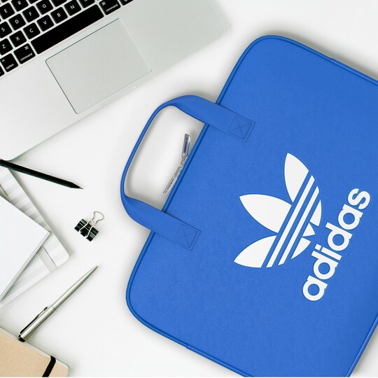 Adidas Originals 15,6" sleevetaske til bærbar computer (blå/hvid) |  Elgiganten