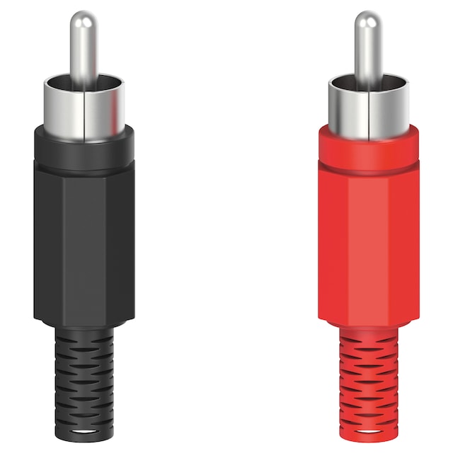 Hama 2x RCA loddebare stik