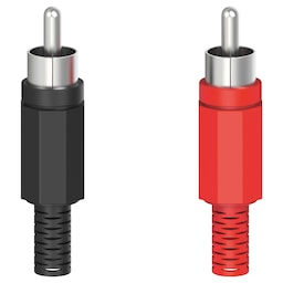 Hama 2x RCA loddebare stik