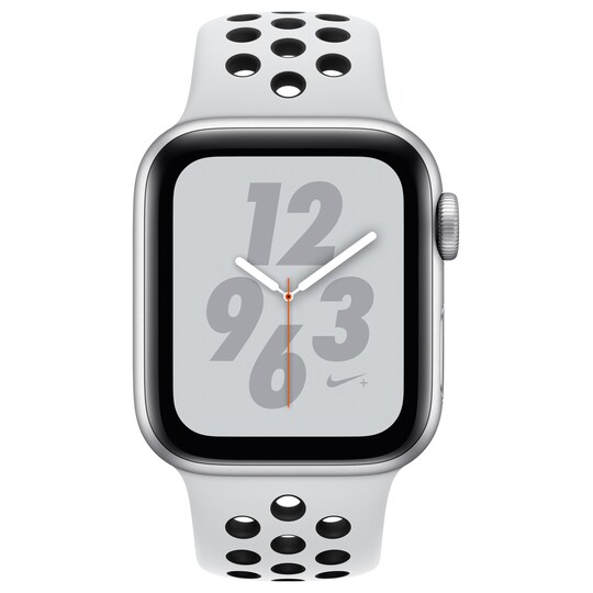 Apple Watch Series 4 Nike+ 40 mm (sølv alu/platin+sort rem) | Elgiganten