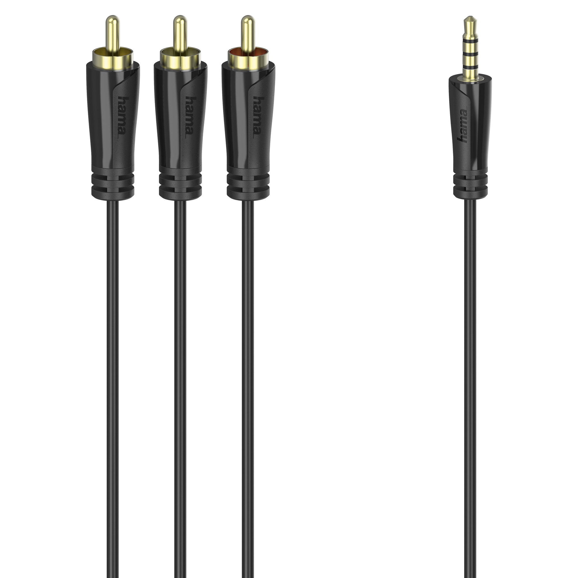 Hama 4pin kabel (3x RCA-stik - 3,5 mm jackstik / 3 m) | Elgiganten