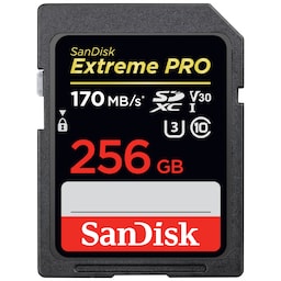 SanDisk SDXC Extreme Pro 256 GB hukommelseskort