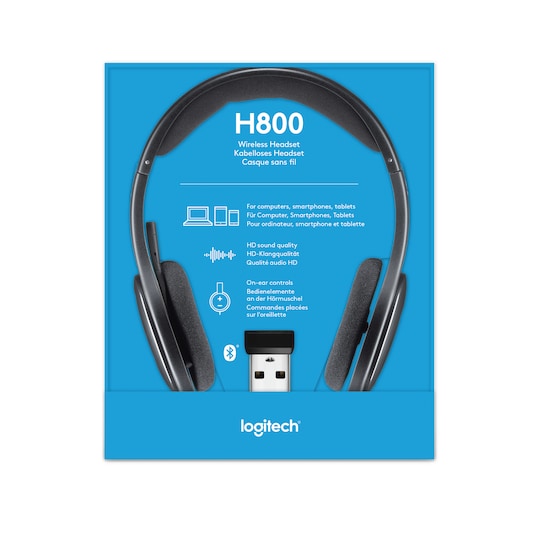 Logitech Trådløst Headset H800 | Elgiganten