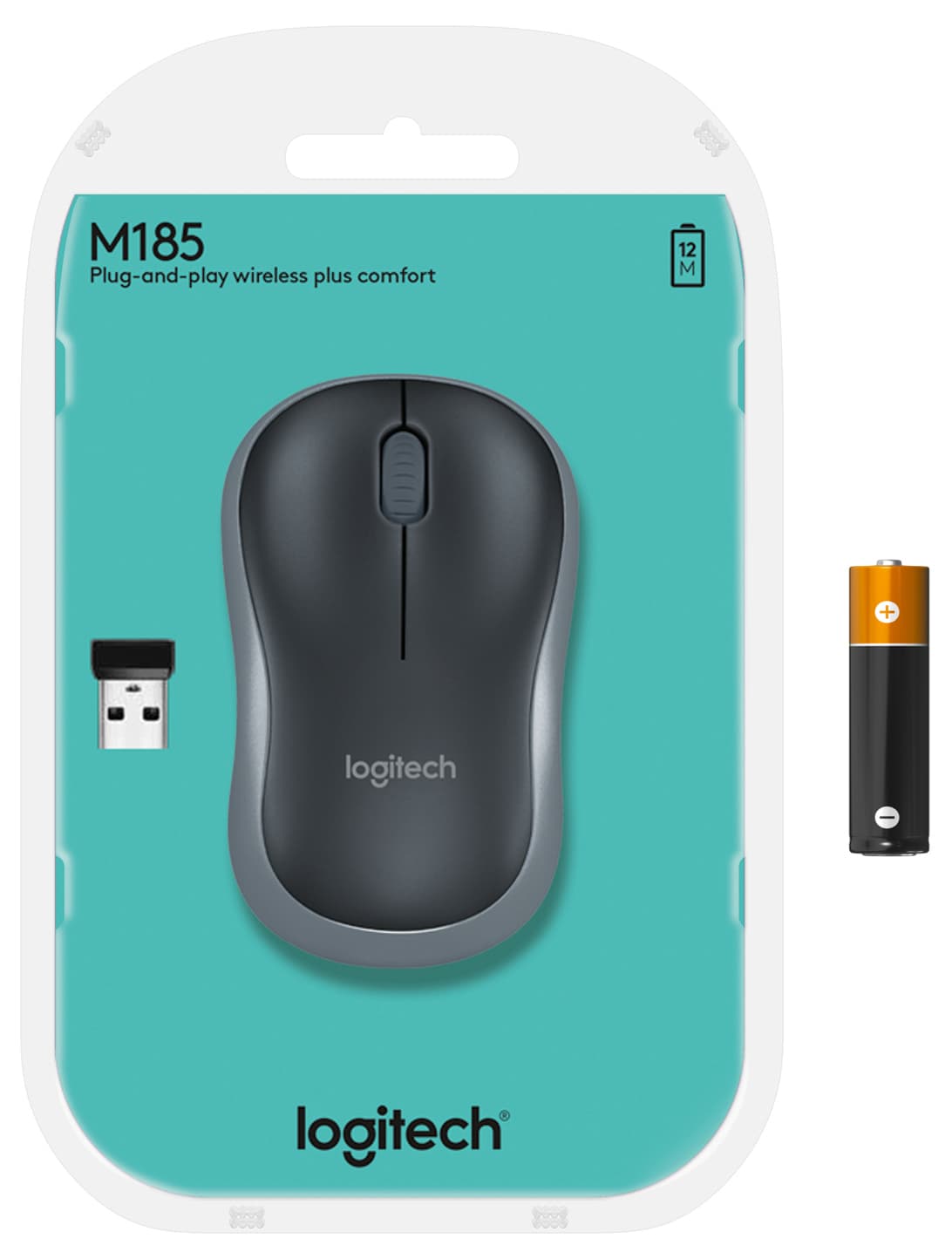 Logitech Trådløs Mus M185 (Blå)