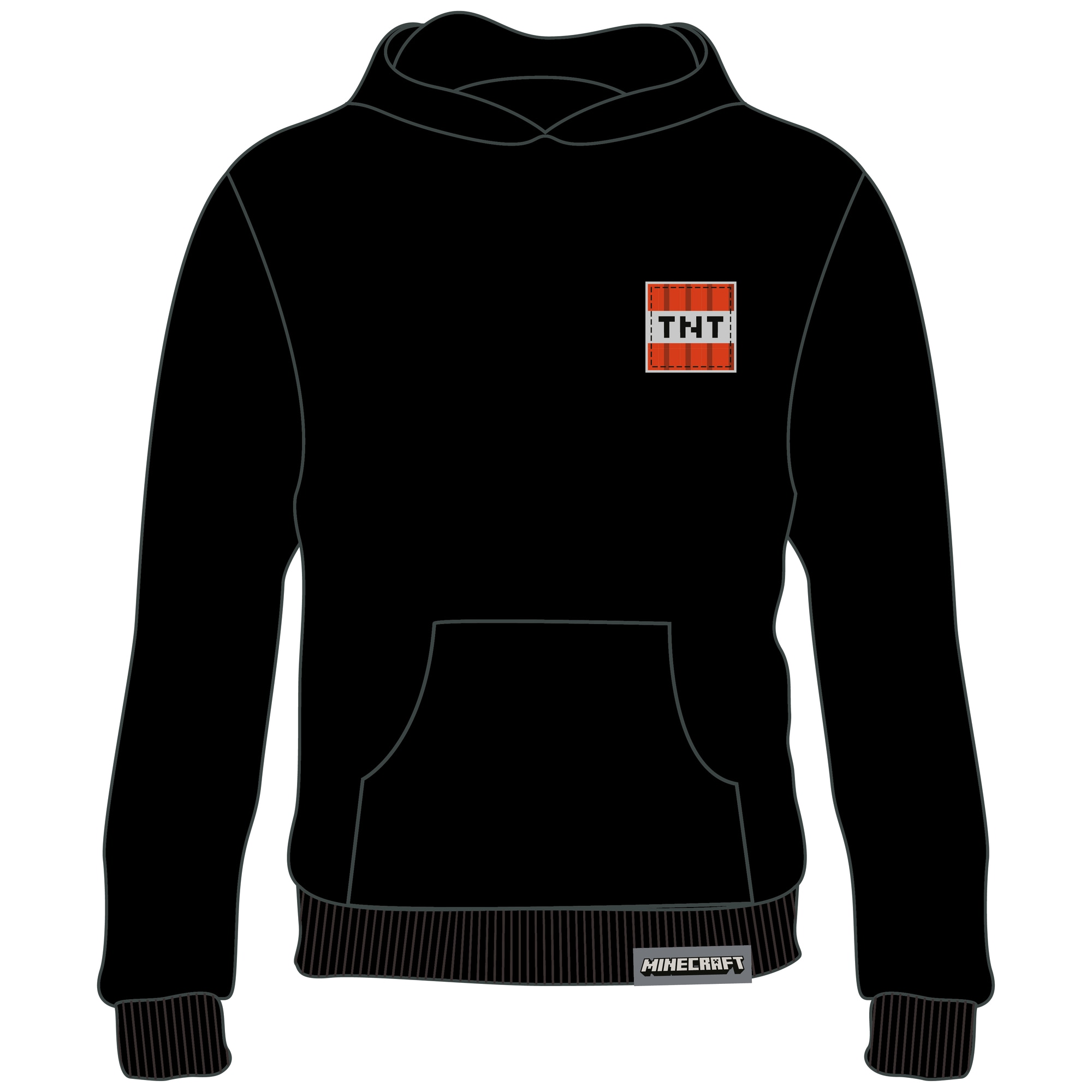 Minecraft - TNT hoodie (7-8 år) - Tøj - gaming og eSport - Elgiganten