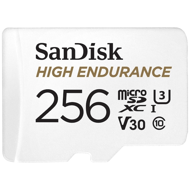 SanDisk MicroSDXC Endurance with SD adapter 256 GB hukommelseskort