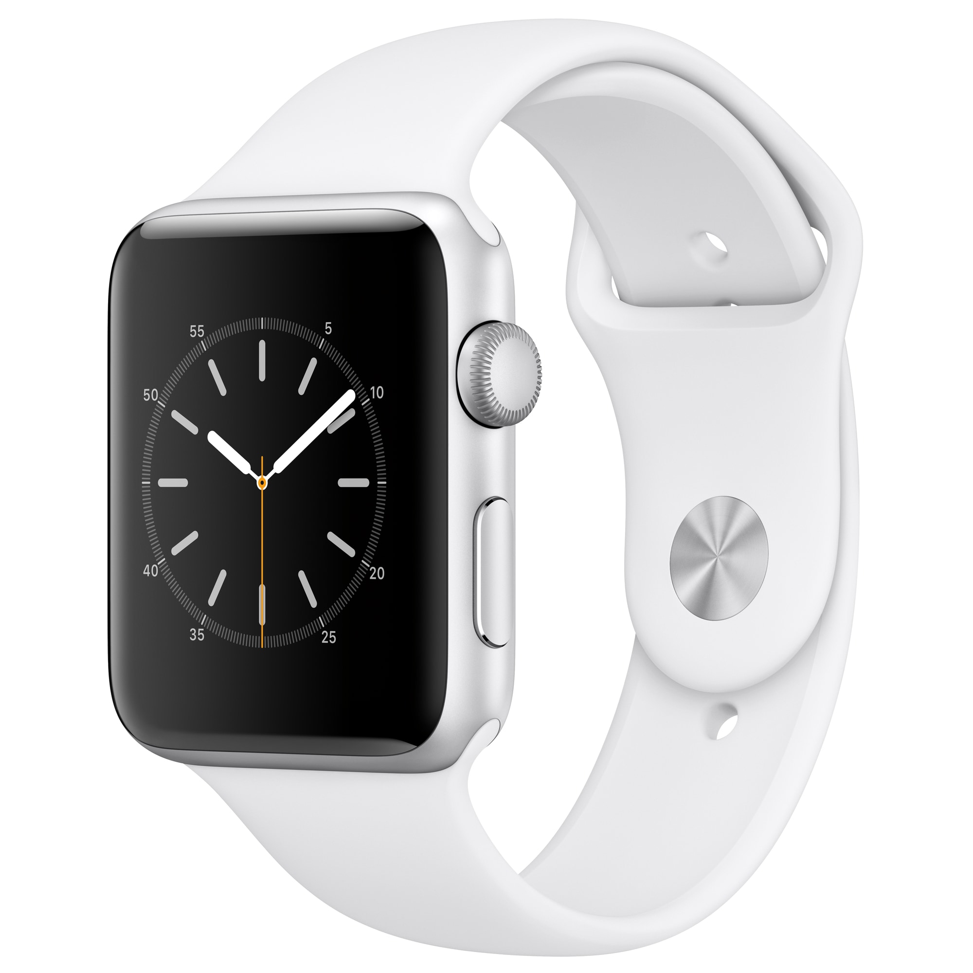 Apple Watch Series 2 - 42 mm - sølv alu/hvid sportsrem ...