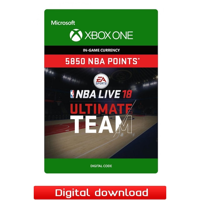 NBA LIVE 18 ULTIMATE TEAM 5850 NBA POINTS - XOne