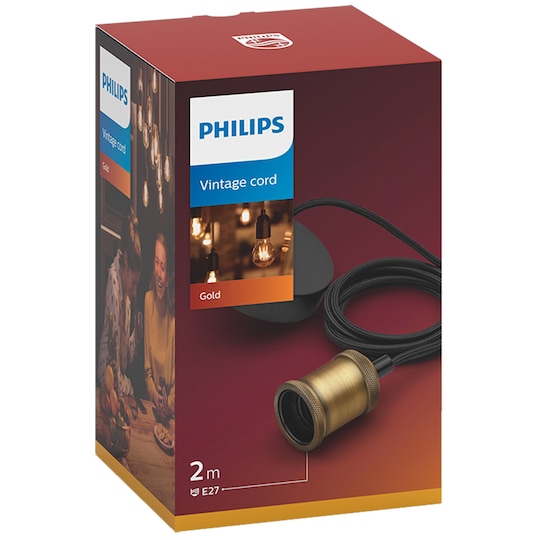 Philips lampefatning (guld/sort) | Elgiganten