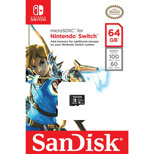 SanDisk Micro SD kort til Nintendo Switch 64 GB Elgiganten