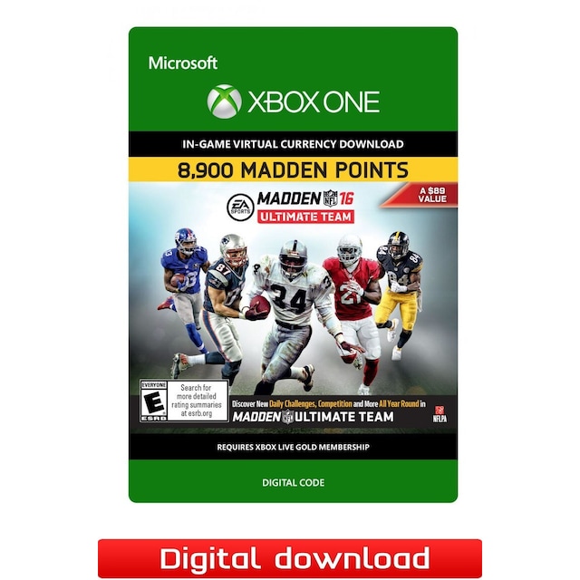 Madden NFL 16 - 8 900 MADDEN POINTS - XOne