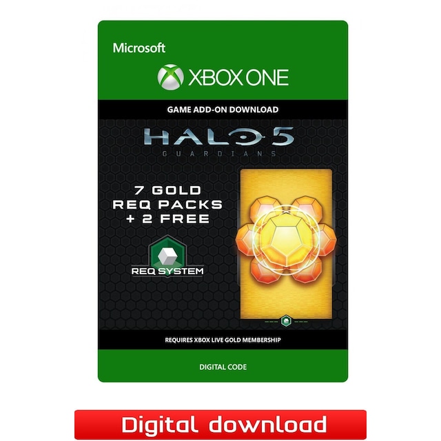 Halo 5 Guardians 7 Gold REQ Packs + 2 Free - XOne