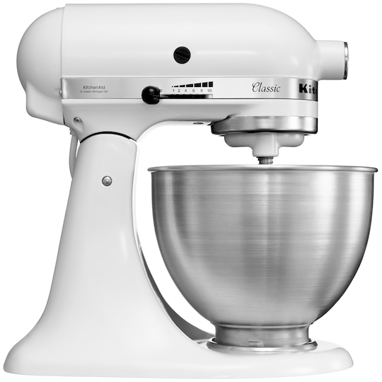 KitchenAid Classic køkkenmaskine 5K45SSEWH - hvid | Elgiganten
