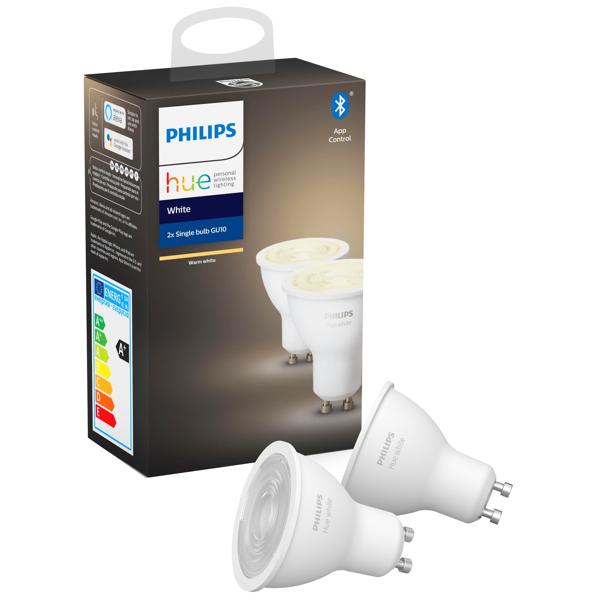 Philips Hue White LED-lys GU10 - 2-pak - LED-pærer og pærer ...