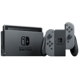 Nintendo Switch spillekonsol 2019 med grå Joy-Con controllers