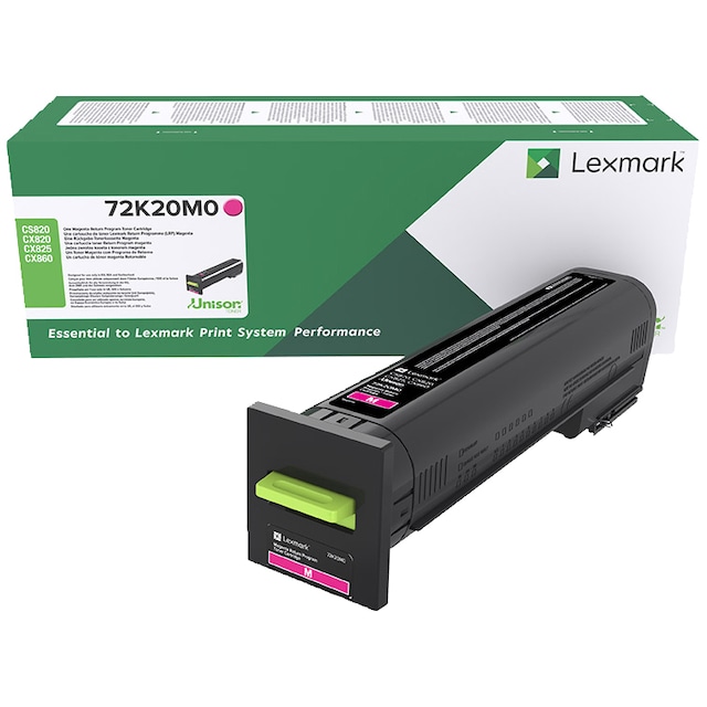 Lexmark 72K20M0 magenta blækpatron (returprogram)