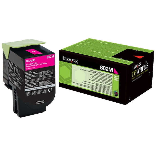 Lexmark blækpatron 802M Magenta (returprogram)