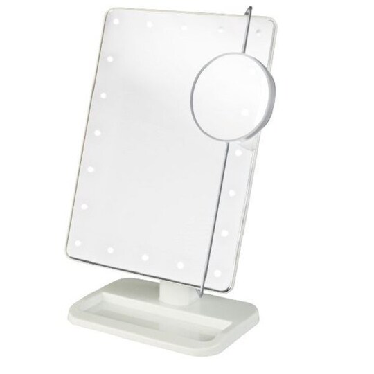 UNIQ Hollywood Makeup Spejl med lys, Hvid - LED Mirror x10 | Elgiganten