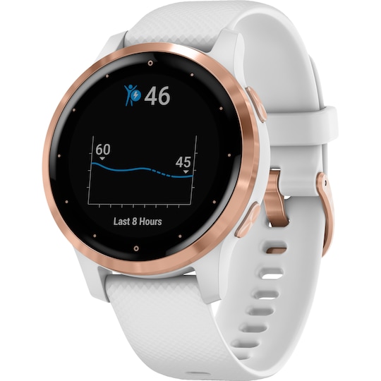 Garmin Vivoactive 4S smartwatch med GPS (white/rose gold) | Elgiganten