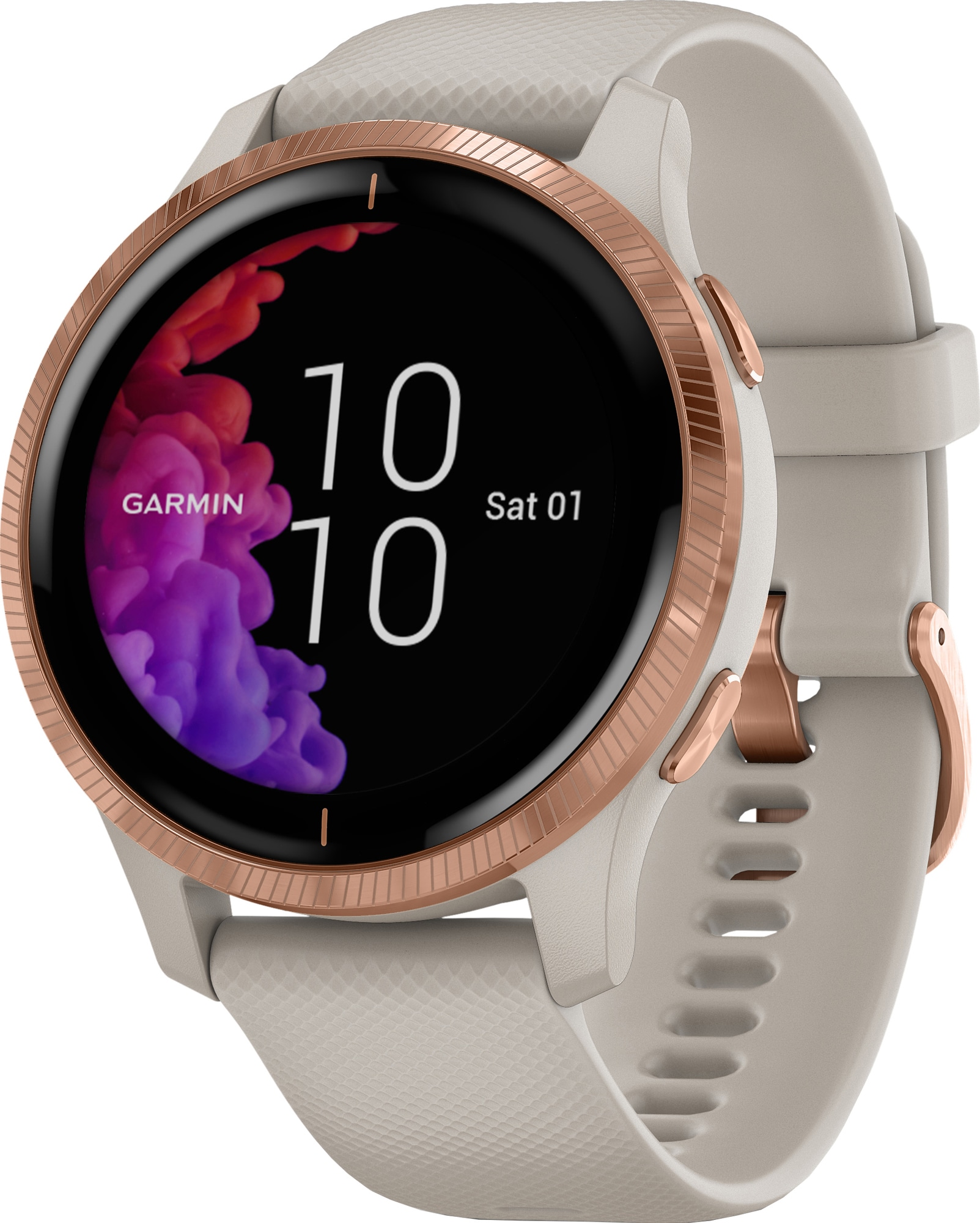 elektropositive klasse svimmelhed Garmin Venu smartwatch med GPS (sand/rose) | Elgiganten