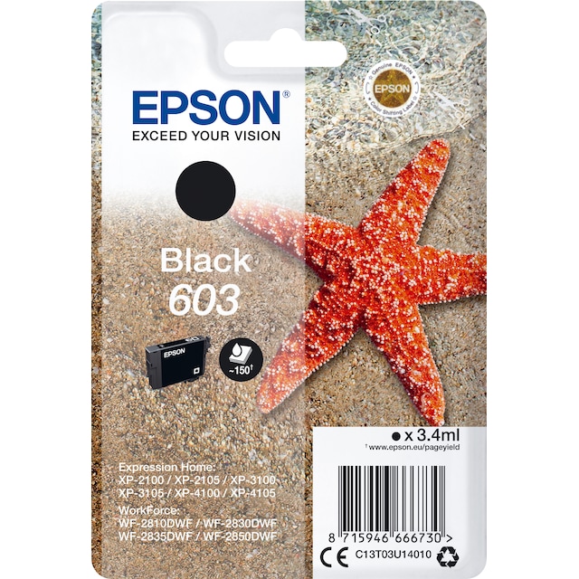 Epson 603 sort blækpatron
