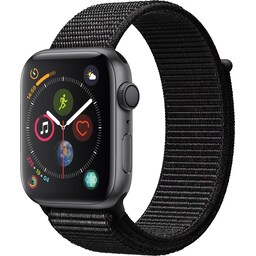 Apple Watch Series 4 44mm (grå alu/sort sportsløkke)